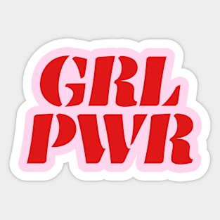 Girl Power GRL PWR (Red) Sticker